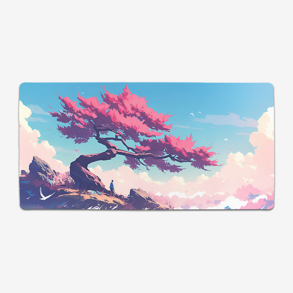 Oil Painting Tree of Life Mouse Pad, Four shops Seasons Tree Mouse Pad, Square waterpr