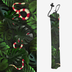 Snake Under Monstera Leaves Playmat Bag