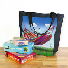 Cat Chilling in a Hammock Day Tote