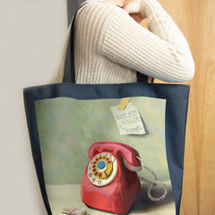 Oldschool Red Telephone Day Tote