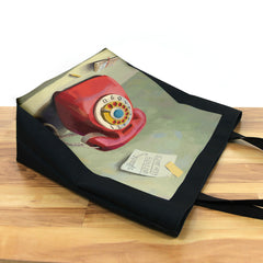Oldschool Red Telephone Day Tote