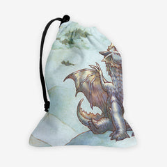 Silver Wyrmling Dragon Dice Bag