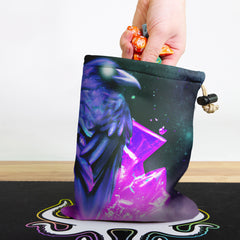 Crystal Synthwave Raven Dice Bag