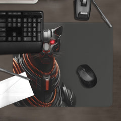 Red Cyborg Panther Mousepad