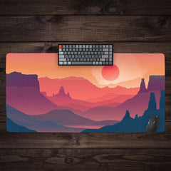 Wild West Sunset Extended Mousepad