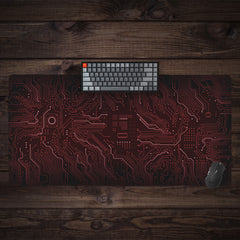 Red Circuit Board Extended Mousepad