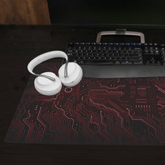 Red Circuit Board Extended Mousepad