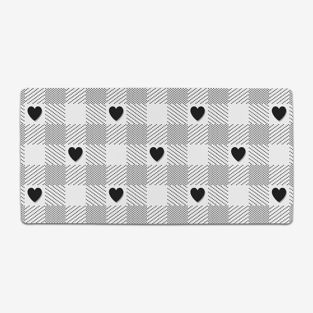 Heart Gingham Extended Mousepad