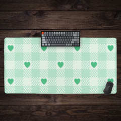 Heart Gingham Extended Mousepad
