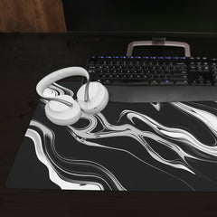 Black and White Flow Extended Mousepad