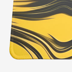 Golden Liquid Swirl Extended Mousepad
