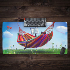 Cat Chilling in a Hammock Extended Mousepad
