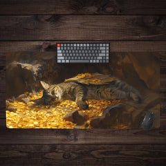 Cat Dragon's Hoard Extended Mousepad