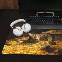 Cat Dragon's Hoard Extended Mousepad