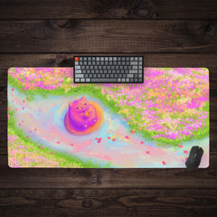 Pink River Cat Extended Mousepad