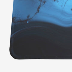 Molten Blue And Black Liquid Extended Mousepad