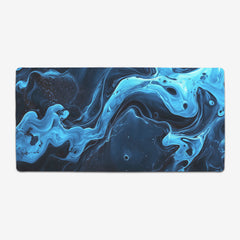 Molten Blue And Black Liquid Extended Mousepad