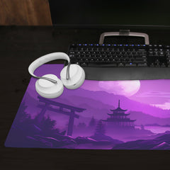 Purple Japanese Pond Extended Mousepad