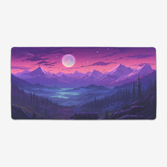 Lilac Moonlit Mountain Extended Mousepad