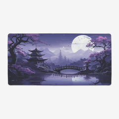 Purple Japanese Landscape Extended Mousepad