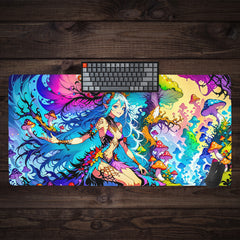 Psychedelic Spore Kingdom Extended Mousepad