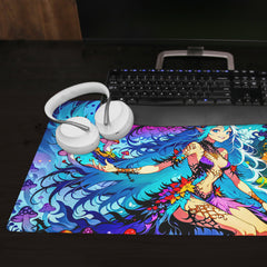 Psychedelic Spore Kingdom Extended Mousepad