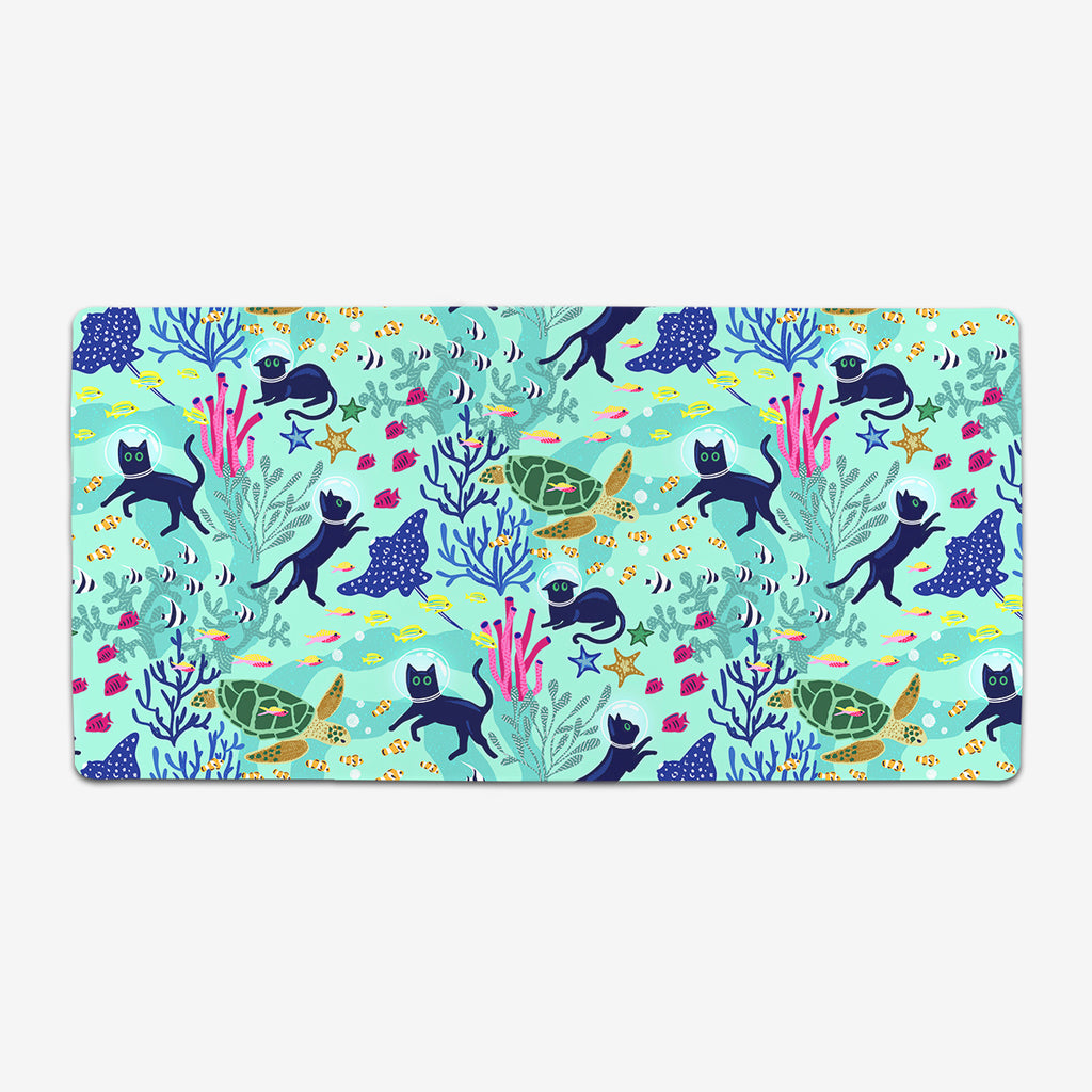 Feline Seabed Exploration Extended Mousepad