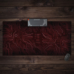 Red Circuit Board Extended Mousepad