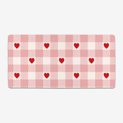 Heart Gingham Extended Mousepad