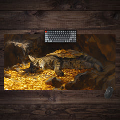 Cat Dragon's Hoard Extended Mousepad