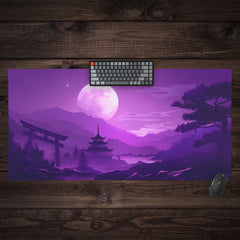 Purple Japanese Pond Extended Mousepad