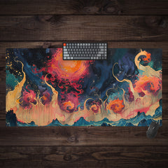 Fiery Planet Extended Mousepad