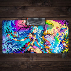 Psychedelic Spore Kingdom Extended Mousepad