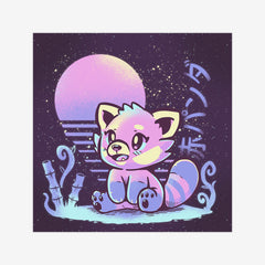 Retrowave Pastel Red Panda Wargaming Mat
