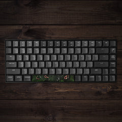 Snake Under Monstera Leaves Spacebar Keycap
