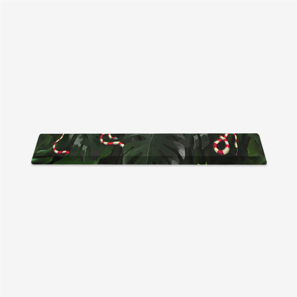 Snake Under Monstera Leaves Spacebar Keycap