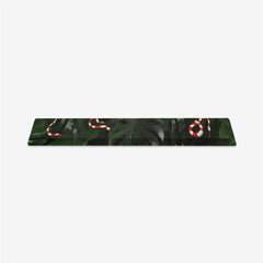 Snake Under Monstera Leaves Spacebar Keycap