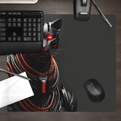 Red Cyborg Panther Mousepad