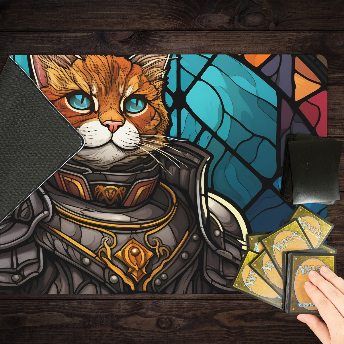 Cat Knight Playmat – Inked Gaming