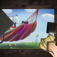 Cat Chilling in a Hammock Playmat