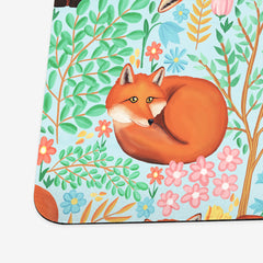 Little Foxes in a Fantasy Forest Playmat