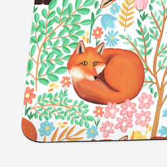 Little Foxes in a Fantasy Forest Playmat