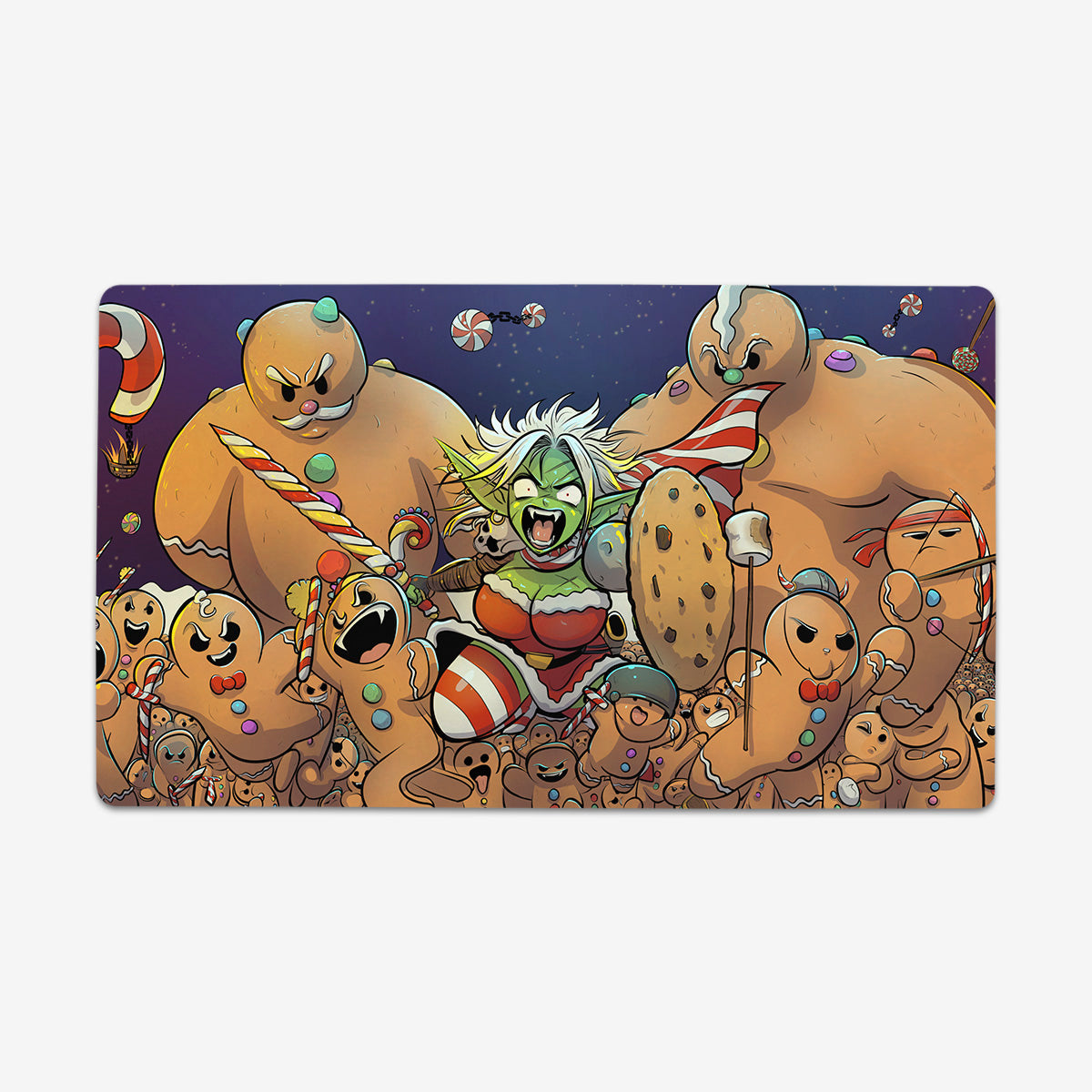 Christmas Goblin And Her Gingerbread Army Playmat – Inked Gaming