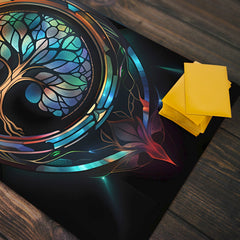 Astral Stained Glass Tree Of Life Playmat