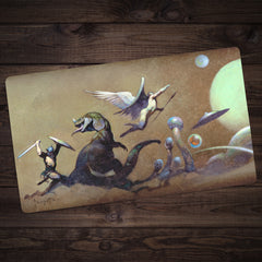 Outerspace Dinosaur Battle Playmat