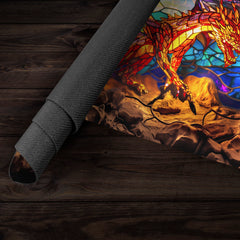 Red Dragon Stained Glass Playmat