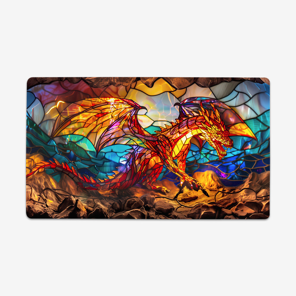 Red Dragon Stained Glass Playmat