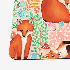 Little Foxes in a Fantasy Forest Playmat