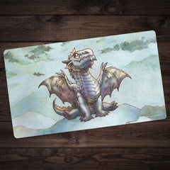 Silver Wyrmling Dragon Playmat