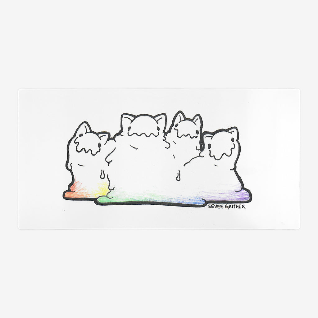 Rainbow Gloopy Cats Extended Mousepad